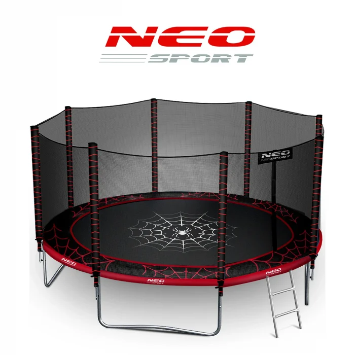 trampolina-ogrodowa-13ft-404c_50552 Батут садовий 13ft/404 см з зовнішньою сіткою та драбинкою Neo-Sport - Простір і безпека для активних дітей - Зображення 8