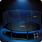 Батут садовий 13ft/404 см з зовнішньою сіткою та драбинкою Neo-Sport - Додатковий захист для вашої безпеки - Зображення 5