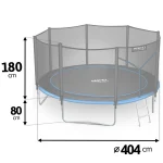 Батут садовий 13ft/404 см з зовнішньою сіткою та драбинкою Neo-Sport - Додатковий захист для вашої безпеки - Зображення 3