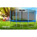 Батут садовий 14ft/435 см з зовнішньою сіткою та драбинкою Neo-Sport - Максимальна площа для стрибків - Зображення 8