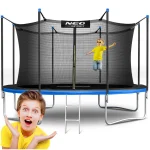 Батут садовий 14ft/435 см з внутрішньою сіткою та драбинкою Neo-Sport - Додатковий простір для веселощів і безпеки