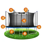 Батут садовий 14ft/435 см з внутрішньою сіткою та драбинкою Neo-Sport - Додатковий простір для веселощів і безпеки - Зображення 12