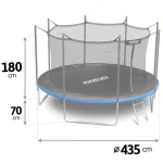 Батут садовий 14ft/435 см з внутрішньою сіткою та драбинкою Neo-Sport - Додатковий простір для веселощів і безпеки - Зображення 5