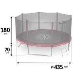 Батут садовий 14ft/435 см з зовнішньою сіткою та драбинкою Neo-Sport - Комфорт і безпека для усієї родини - Зображення 3