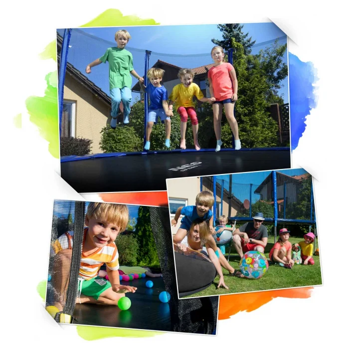 trampolina-ogrodowa-15ft-465c_28401 Батут садовий 15ft/465 см з зовнішньою сіткою та драбинкою Neo-Sport - Просторий і надійний для великої родини - Зображення 5