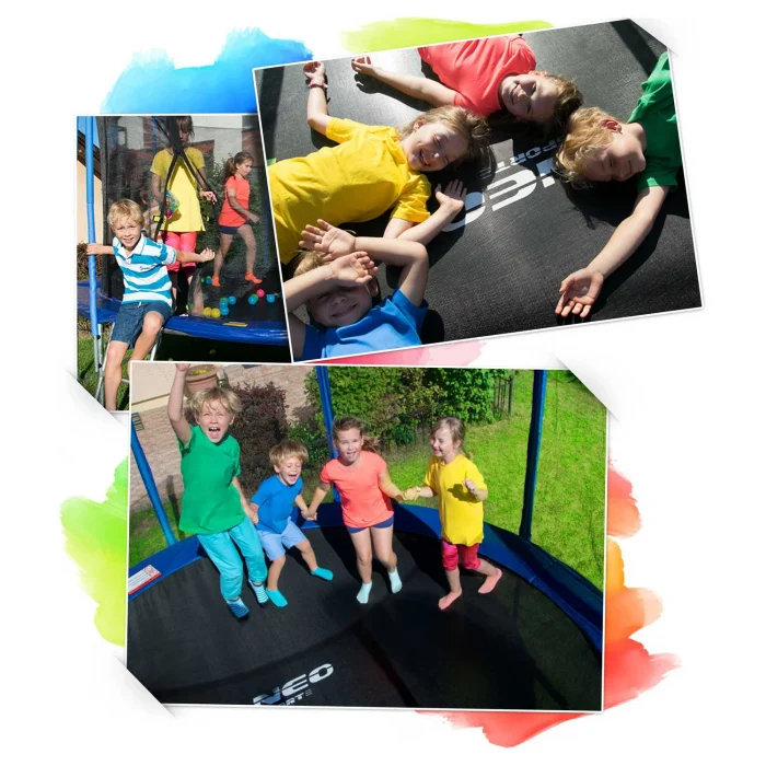 trampolina-ogrodowa-15ft-465c_28402 Батут садовий 15ft/465 см з зовнішньою сіткою та драбинкою Neo-Sport - Просторий і надійний для великої родини - Зображення 8