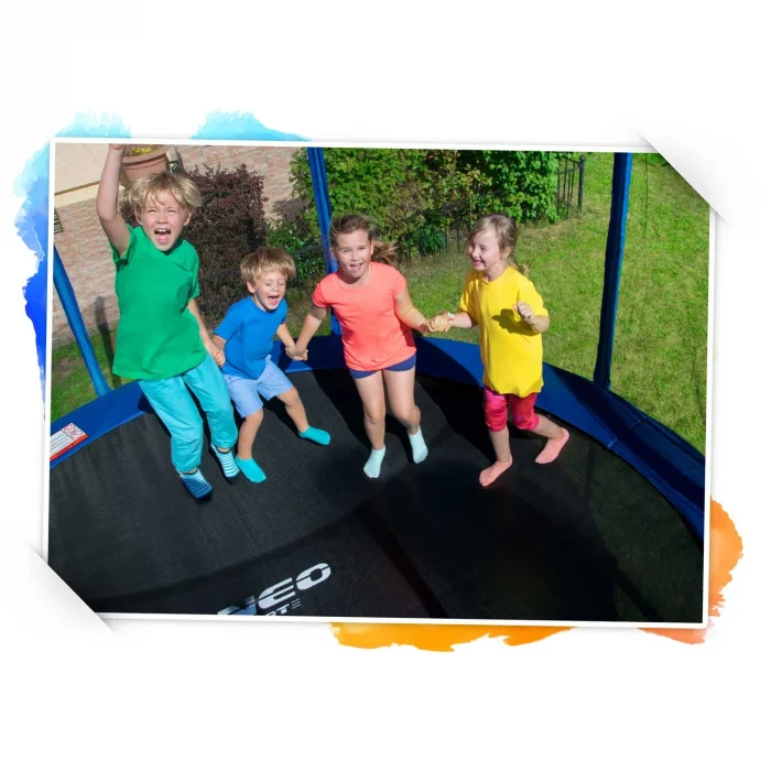 trampolina-ogrodowa-15ft-465c_28403 Батут садовий 15ft/465 см з зовнішньою сіткою та драбинкою Neo-Sport - Просторий і надійний для великої родини - Зображення 9