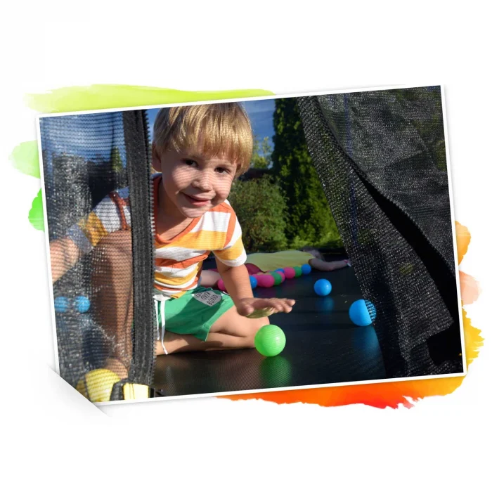 trampolina-ogrodowa-15ft-465c_28404 Батут садовий 15ft/465 см з зовнішньою сіткою та драбинкою Neo-Sport - Просторий і надійний для великої родини - Зображення 11