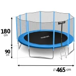 Батут садовий 15ft/465 см з зовнішньою сіткою та драбинкою Neo-Sport - Просторий і надійний для великої родини - Зображення 12