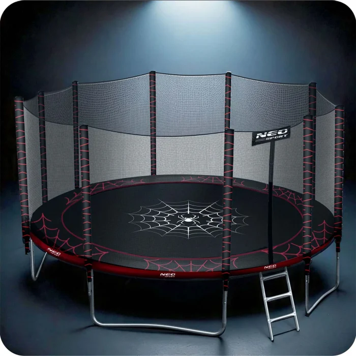 Батут садовий 15ft/465 см з зовнішньою сіткою та драбинкою Neo-Sport - Ідеальний для активного відпочинку - Зображення 5