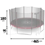 Батут садовий 15ft/465 см з зовнішньою сіткою та драбинкою Neo-Sport - Ідеальний для активного відпочинку - Зображення 3