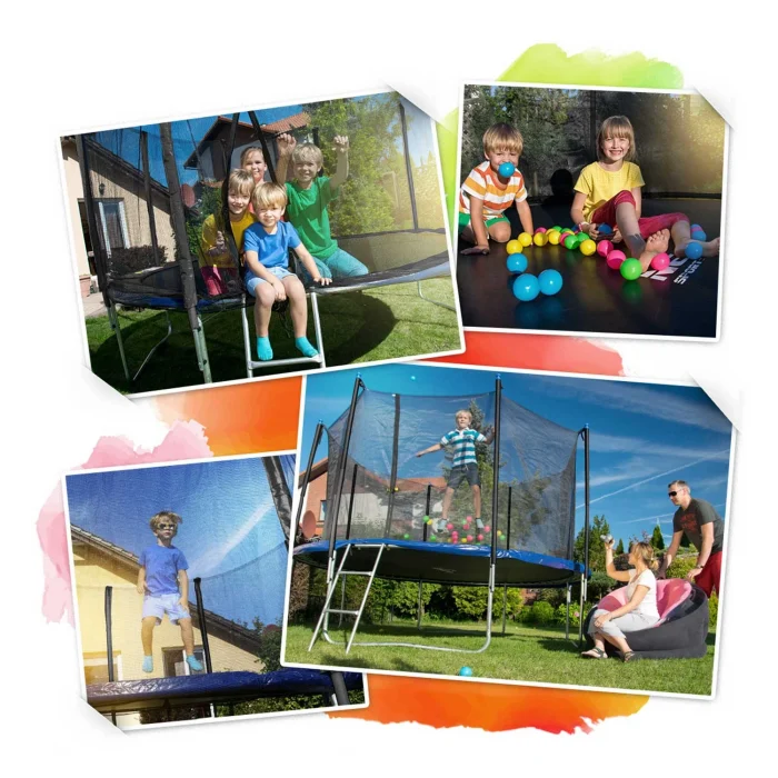 Батут садовий 6ft/183 см з внутрішньою сіткою та драбинкою Neo-Sport - Для безпеки та комфортного стрибка - Зображення 6