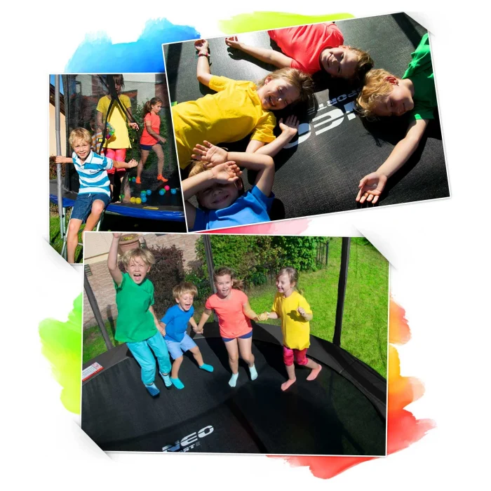 Батут садовий 6ft/183 см з внутрішньою сіткою та драбинкою Neo-Sport - Для безпеки та комфортного стрибка - Зображення 8