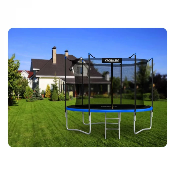 Батут садовий 6ft/183 см з внутрішньою сіткою та драбинкою Neo-Sport - Для безпеки та комфортного стрибка - Зображення 10