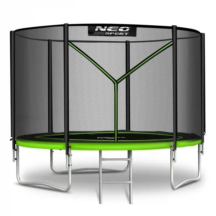Батут садовий 6ft/183 см з зовнішньою сіткою та драбинкою Neo-Sport - Ідеальний для невеликих дворів - Зображення 2