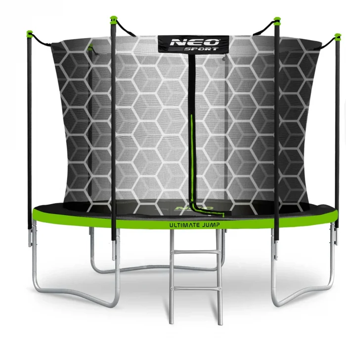 trampolina-ogrodowa-8ft-252cm_43474 Батут садовий 8ft/252 см з внутрішньою сіткою та драбинкою Neo-Sport - Легкий доступ для дітей - Зображення 2