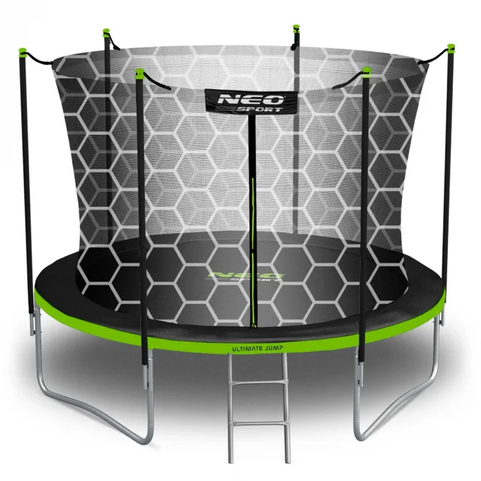 trampolina-ogrodowa-8ft-252cm_43475 Батут садовий 8ft/252 см з внутрішньою сіткою та драбинкою Neo-Sport - Легкий доступ для дітей - Зображення 3