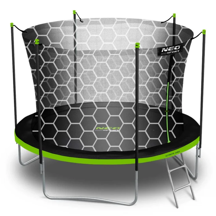 trampolina-ogrodowa-8ft-252cm_43476 Батут садовий 8ft/252 см з внутрішньою сіткою та драбинкою Neo-Sport - Легкий доступ для дітей - Зображення 4