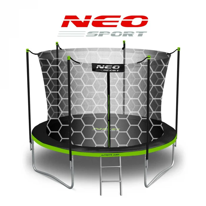trampolina-ogrodowa-8ft-252cm_43479 Батут садовий 8ft/252 см з внутрішньою сіткою та драбинкою Neo-Sport - Легкий доступ для дітей - Зображення 12