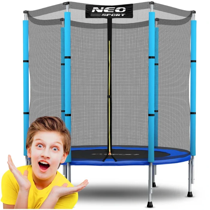 trampolina-ogrodowa-dla-dziec_28417 Батут садовий для дітей 140 см 4,5ft Neo-Sport - Веселий і безпечний для малечі - Зображення 1
