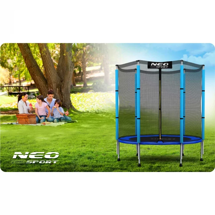 trampolina-ogrodowa-dla-dziec_28418 Батут садовий для дітей 140 см 4,5ft Neo-Sport - Веселий і безпечний для малечі - Зображення 6