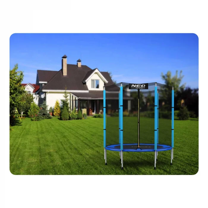 trampolina-ogrodowa-dla-dziec_28419 Батут садовий для дітей 140 см 4,5ft Neo-Sport - Веселий і безпечний для малечі - Зображення 2
