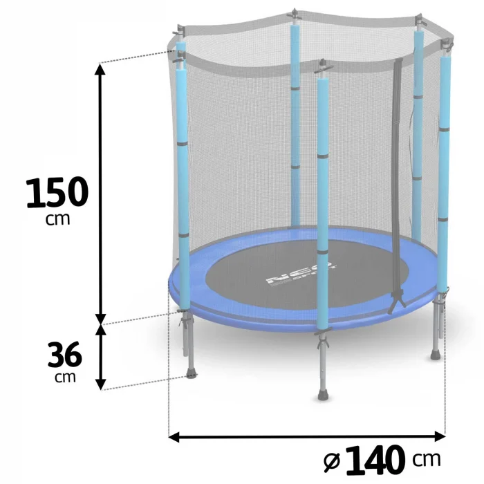 trampolina-ogrodowa-dla-dziec_28712 Батут садовий для дітей 140 см 4,5ft Neo-Sport - Веселий і безпечний для малечі - Зображення 10