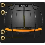 Батут садовий профільований 10ft/312 см з внутрішньою сіткою Neo-Sport - Ідеальний для активного відпочинку - Зображення 11