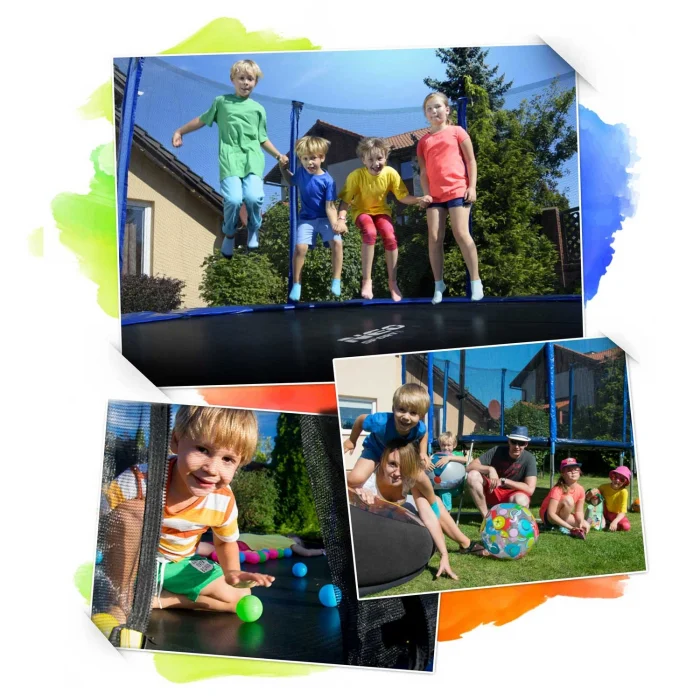 trampolina-ogrodowa-profilowa_28652 Батут садовий профільований 8ft/252 см з внутрішньою сіткою Neo-Sport - Для активного дозвілля - Зображення 4