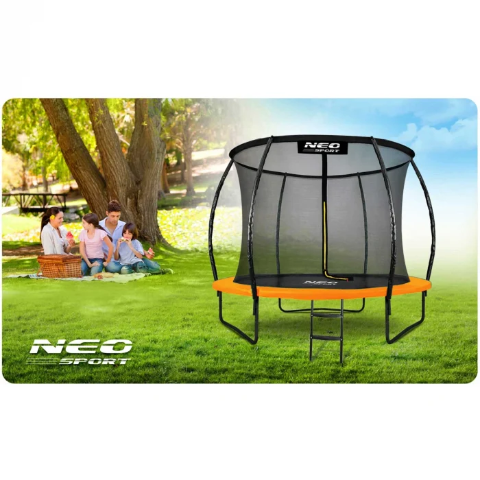Батут садовий профільований 8ft/252 см з внутрішньою сіткою Neo-Sport + машина для мильних бульбашок БЕЗКОШТОВНО - Розваги на кожен день - Зображення 10