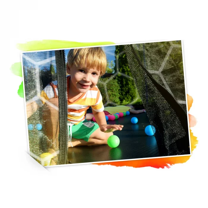 Батут садовий профільований 12ft/374 см з внутрішньою сіткою Neo-Sport - Просторий та зручний для всієї родини - Зображення 12