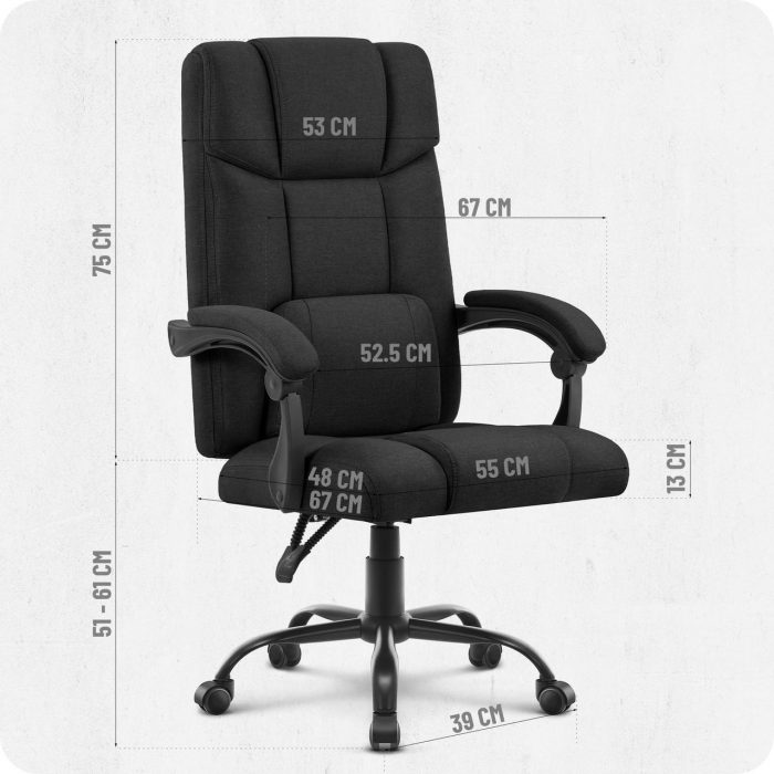 Офісне крісло Cabro чорне C505 стиль та комфорт для роботи та відпочинку - Зображення 8