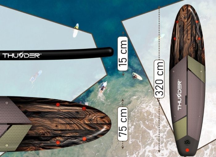 12894252_11_f SUP дошка THUNDER WOOD 320 см. - Зображення 3