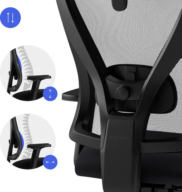 Поворотний стілець Sense7 Tone чорний Елегантний дизайн та максимальний комфорт для вашого інтер'єру - Зображення 2