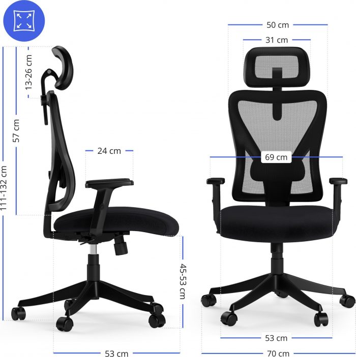 Поворотний стілець Sense7 Tone чорний Елегантний дизайн та максимальний комфорт для вашого інтер'єру - Зображення 3