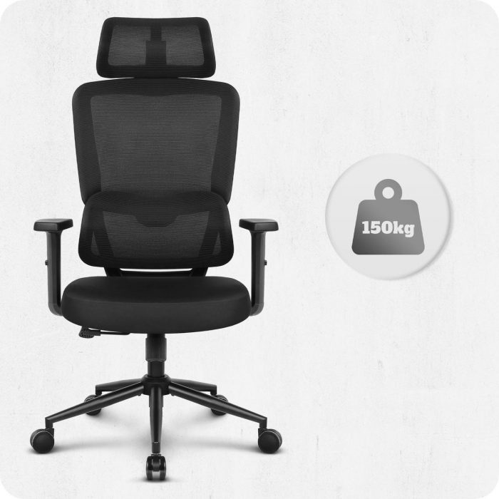 Офісне крісло CABRO C506 тканинне чорна тканина зручність та стиль у чорній тканині для роботи та комфорту - Зображення 8