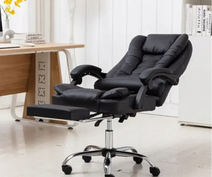 Офісне крісло з підставкою для ніг Malatec Vita чорне Елегантність та комфорт - Зображення 2