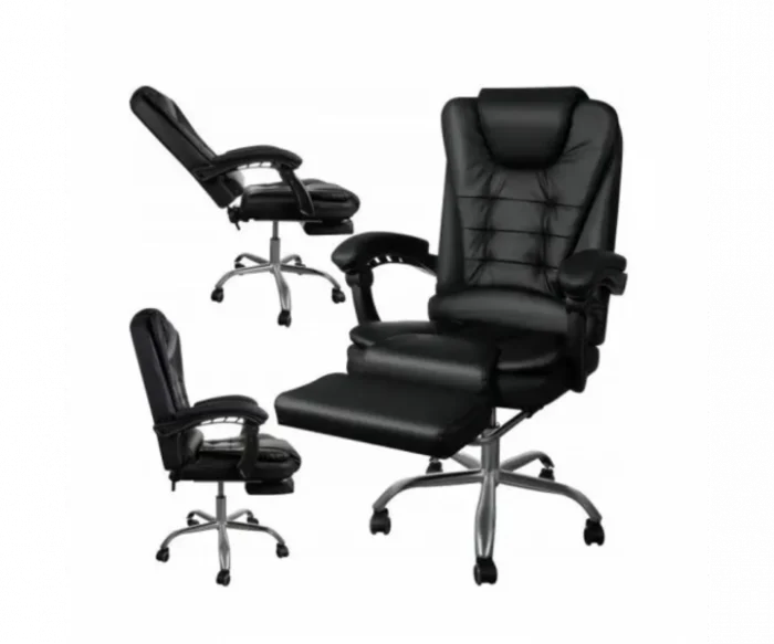 Офісне крісло з підставкою для ніг Malatec Vita чорне Елегантність та комфорт - Зображення 5