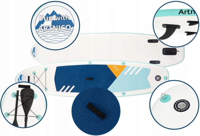 SUP дошка Board Artnico Надувна STAND UP PADDLE 350см для плавання - Зображення 3