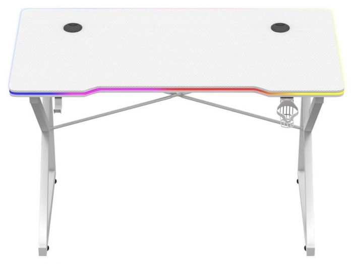 Huzaro Hero 1.7 RGB Ігровий стіл білий ергономічний стіл з RGB-підсвіткою для ігор та роботи - Зображення 4
