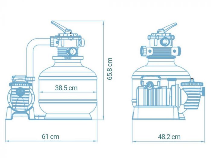 Пісочний Фільтр Насос Bestway 58486 11355 л/год професійна чистота для вашого басейну - Зображення 8