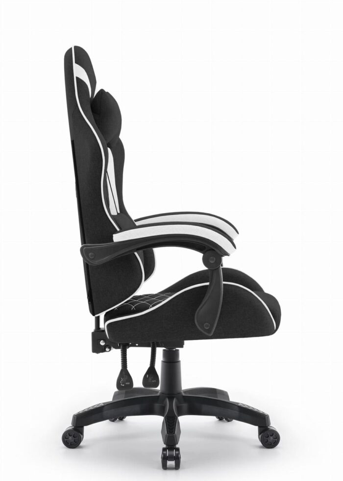 Ігрове крісло CABRO C500 FABRIC чорно-біле комфорт та стиль для тривалих ігор - Зображення 4