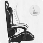 Ігрове крісло CABRO C500 FABRIC чорно-біле комфорт та стиль для тривалих ігор - Зображення 7