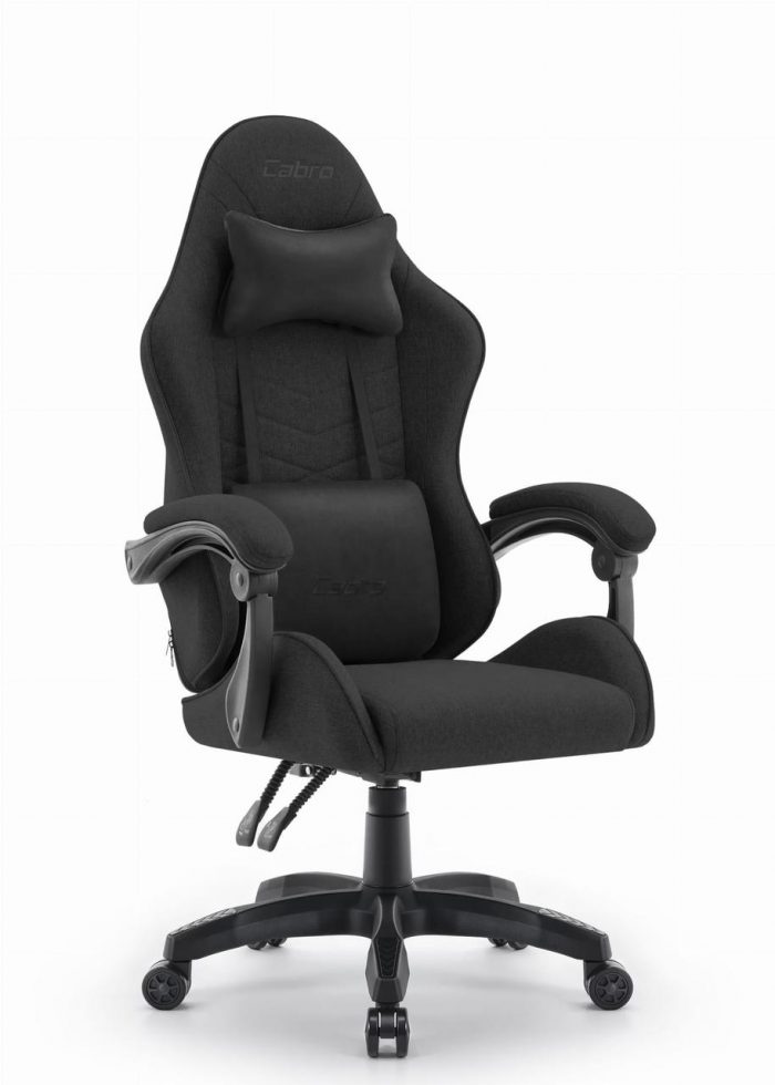 Ігрове крісло CABRO C500 Black fabric чорний стильний дизайн та зручність для геймерів - Зображення 3