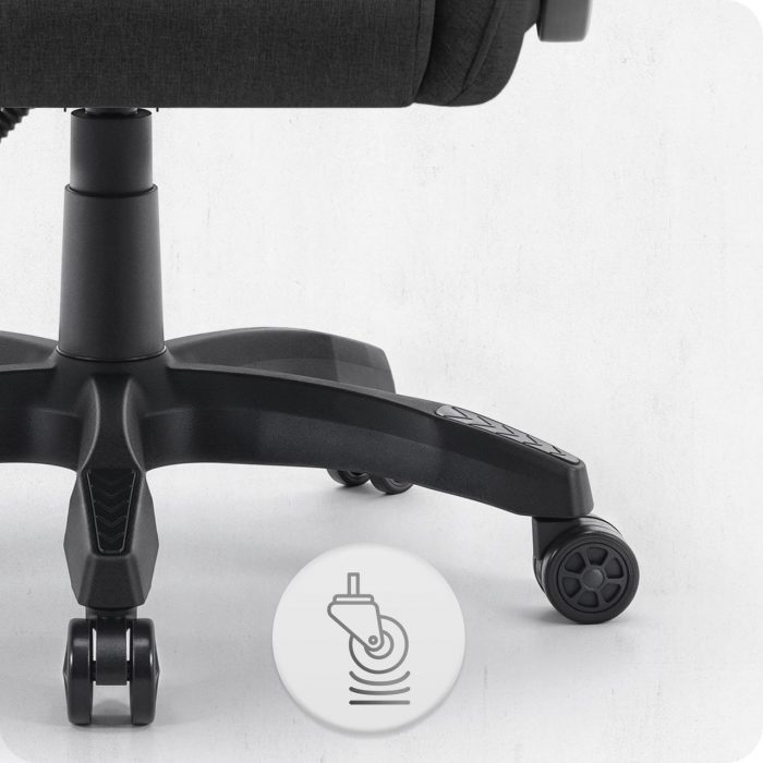 Ігрове крісло CABRO C500 Black fabric чорний стильний дизайн та зручність для геймерів - Зображення 7