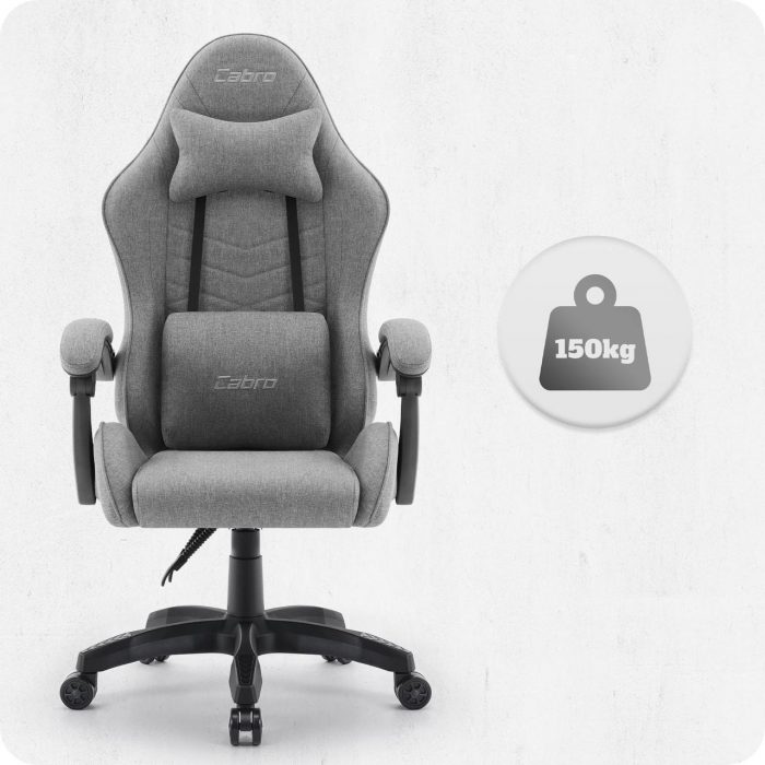 Ігрове крісло CABRO C500 FABRIC Grey black ідеальне поєднання комфорту та стилю для геймерів - Зображення 8
