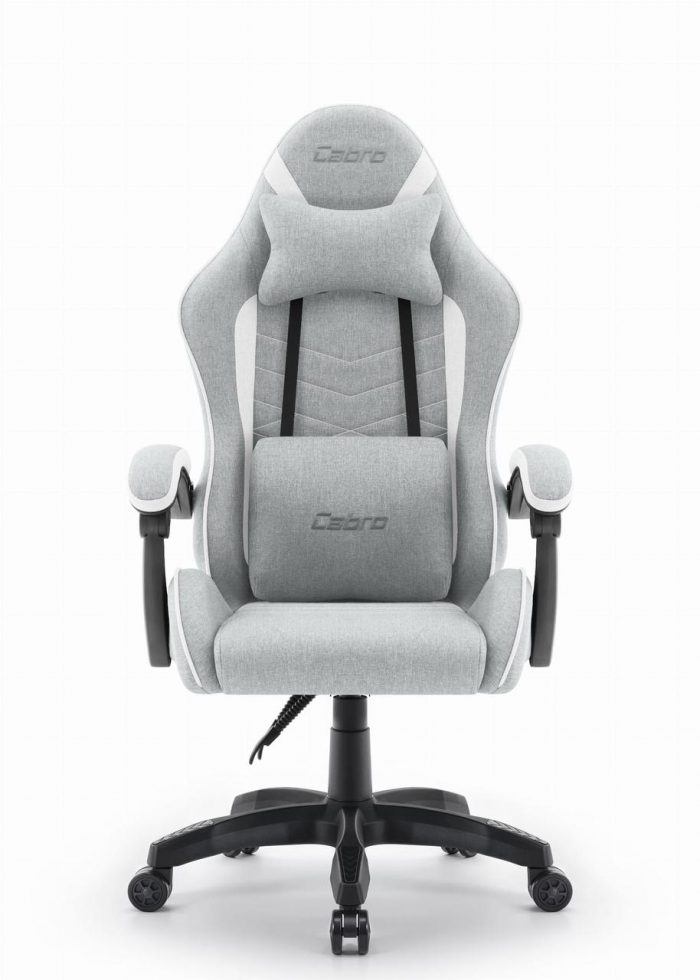 Ігрове крісло CABRO C500 Fabric Grey white сірий - білий елегантність та комфорт для геймерів - Зображення 4
