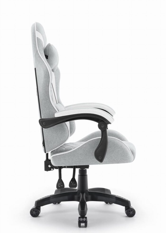 Ігрове крісло CABRO C500 Fabric Grey white сірий - білий елегантність та комфорт для геймерів - Зображення 3