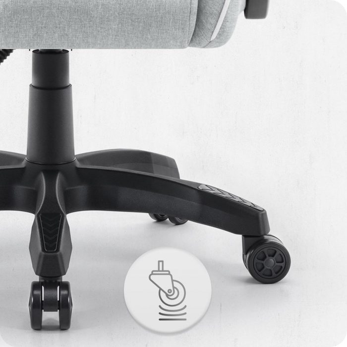 Ігрове крісло CABRO C500 Fabric Grey white сірий - білий елегантність та комфорт для геймерів - Зображення 6