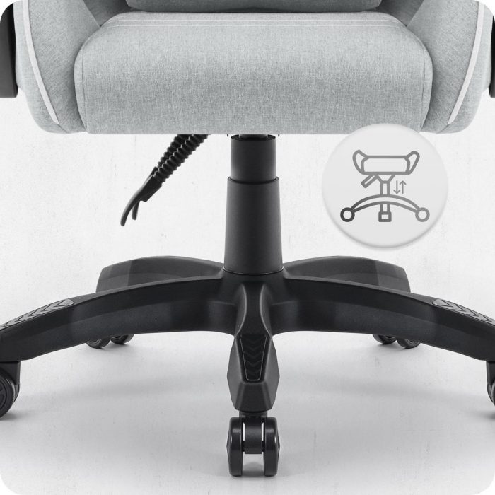 Ігрове крісло CABRO C500 Fabric Grey white сірий - білий елегантність та комфорт для геймерів - Зображення 7